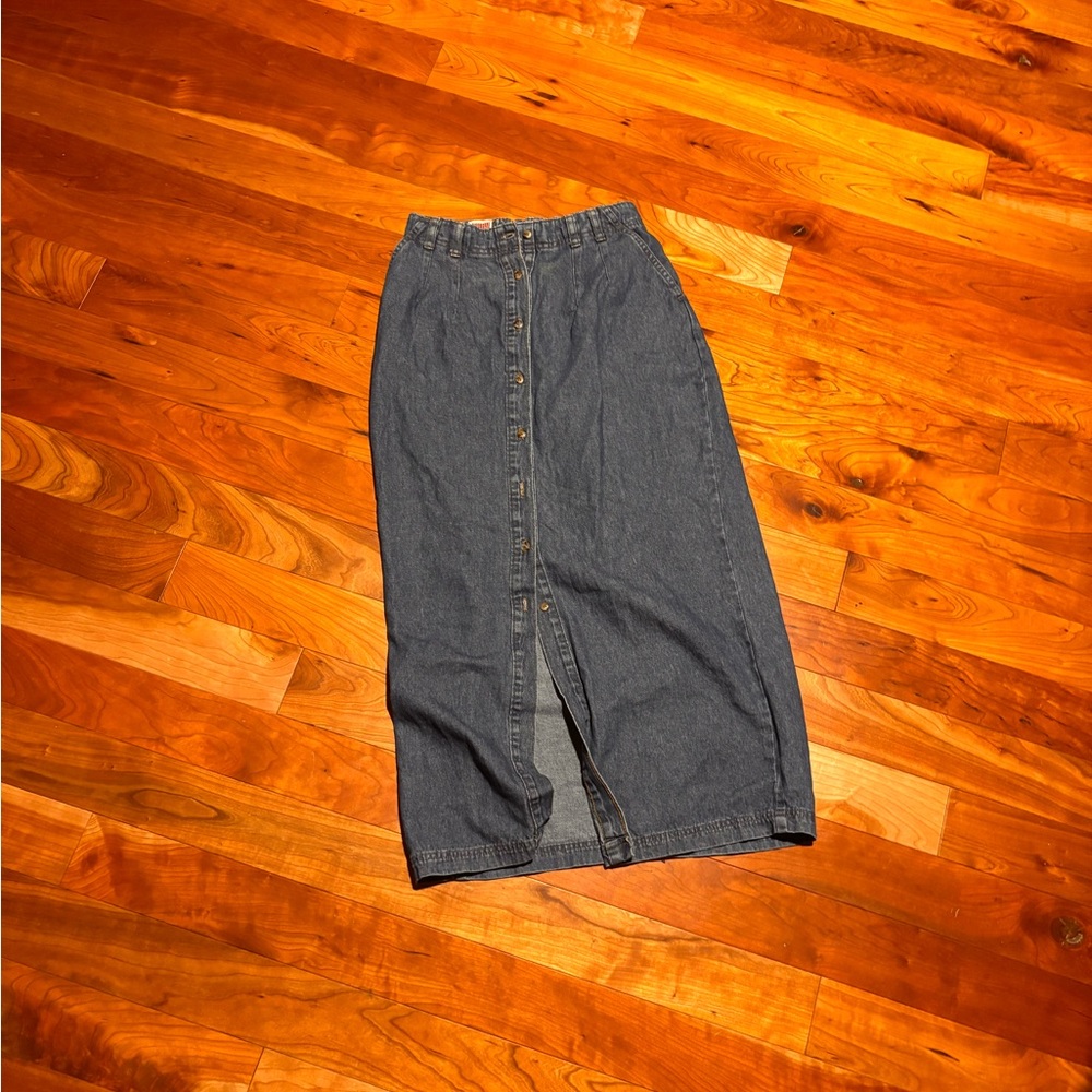 Classic Blue Denim Pencil Skirt
